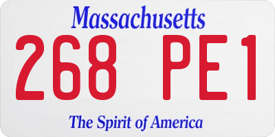 MA license plate 268PE1