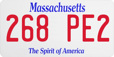 MA license plate 268PE2
