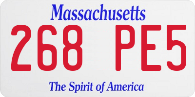 MA license plate 268PE5