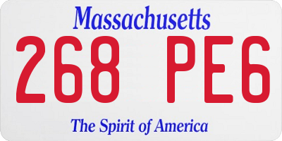 MA license plate 268PE6