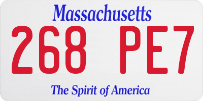 MA license plate 268PE7