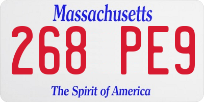 MA license plate 268PE9