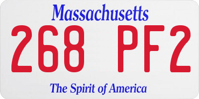 MA license plate 268PF2