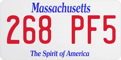 MA license plate 268PF5