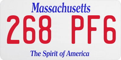 MA license plate 268PF6