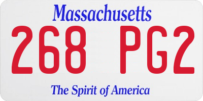 MA license plate 268PG2