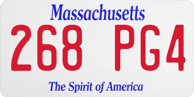 MA license plate 268PG4
