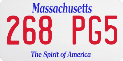 MA license plate 268PG5