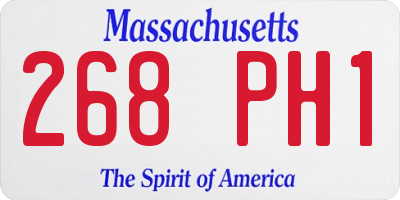 MA license plate 268PH1