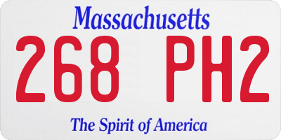 MA license plate 268PH2