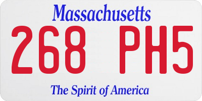 MA license plate 268PH5