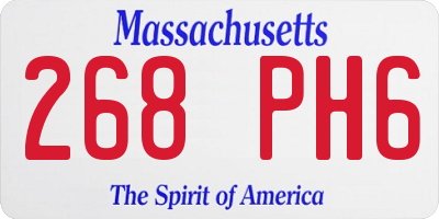 MA license plate 268PH6