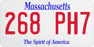 MA license plate 268PH7