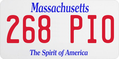 MA license plate 268PI0
