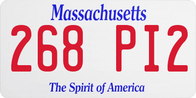 MA license plate 268PI2