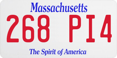 MA license plate 268PI4