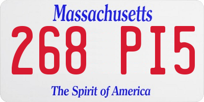 MA license plate 268PI5
