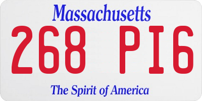 MA license plate 268PI6