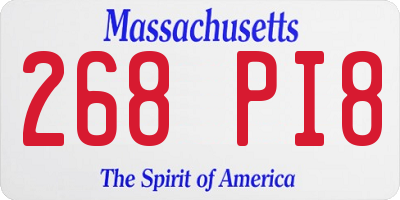 MA license plate 268PI8