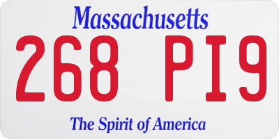 MA license plate 268PI9