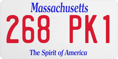MA license plate 268PK1
