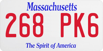 MA license plate 268PK6