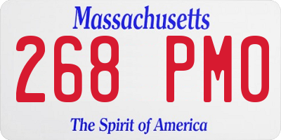 MA license plate 268PM0