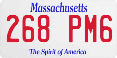 MA license plate 268PM6