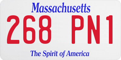 MA license plate 268PN1