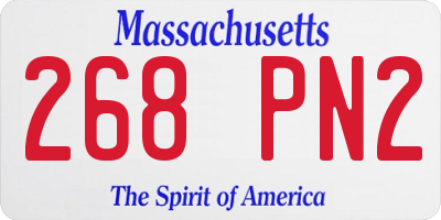 MA license plate 268PN2