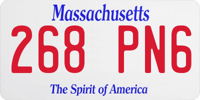 MA license plate 268PN6
