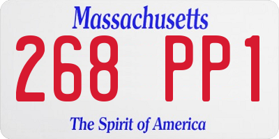 MA license plate 268PP1