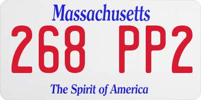 MA license plate 268PP2