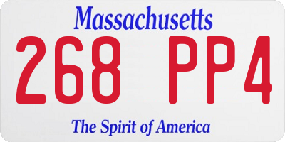 MA license plate 268PP4