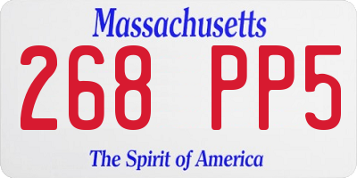 MA license plate 268PP5