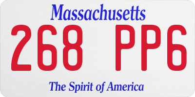 MA license plate 268PP6