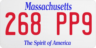 MA license plate 268PP9