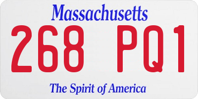 MA license plate 268PQ1