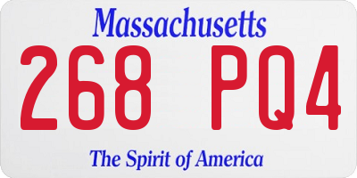 MA license plate 268PQ4