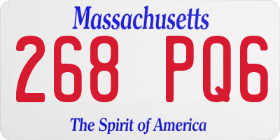 MA license plate 268PQ6