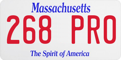 MA license plate 268PR0