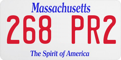 MA license plate 268PR2