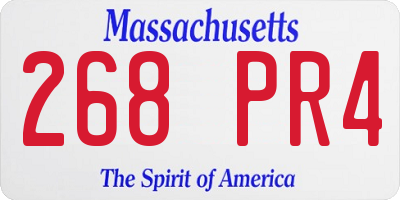 MA license plate 268PR4