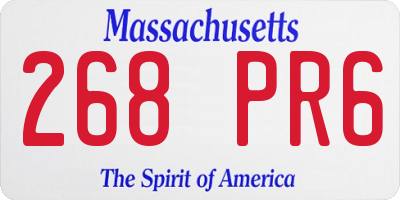 MA license plate 268PR6