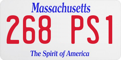 MA license plate 268PS1