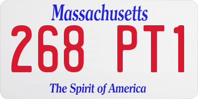 MA license plate 268PT1