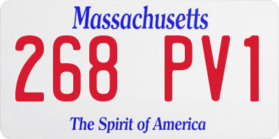 MA license plate 268PV1