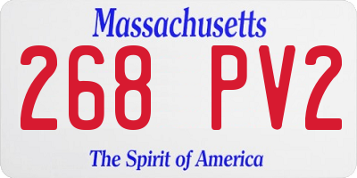 MA license plate 268PV2