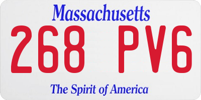 MA license plate 268PV6