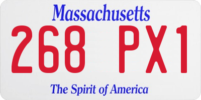 MA license plate 268PX1